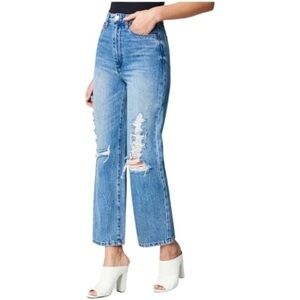 NWT Blank Nyc Ribcage Straight leg Jeans | Baxter In Wildflower Jean size 26